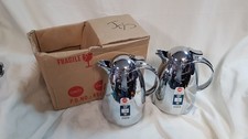 New Set of 2x EMSA Auberge 1l Vacuum Jugs Chrome Finish Kitchenware