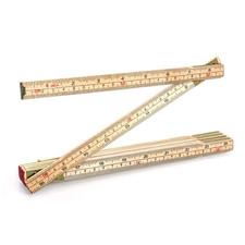 QWORK Folding Wood Rule, 6 FT