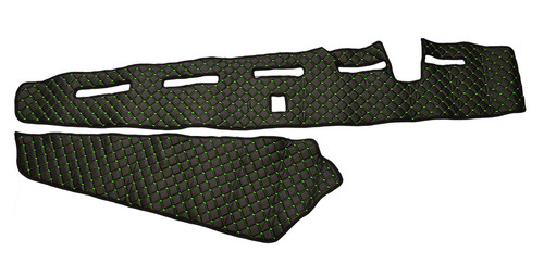 Black green dashboard mats - dashboard,