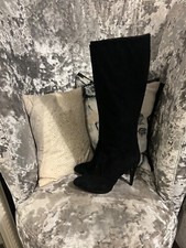 Alberto Zago black suede high boots