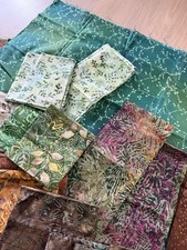 Bundle Of Batik Fabric Scraps / Off-cuts