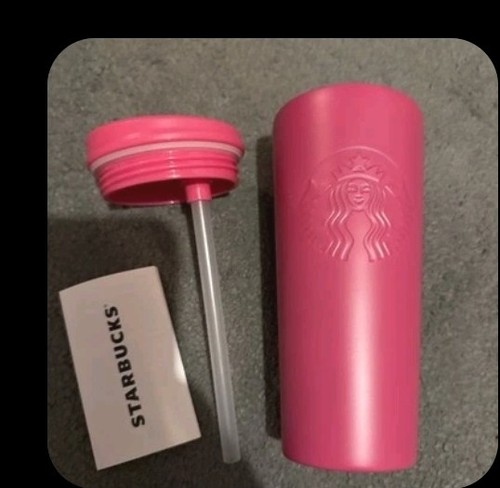 Bnwt starbucks pink tumbler - pink, tumbler/