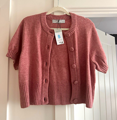 Primark pink knit button - primark,