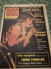 GARY GLITTER : DISC WEEKLY Magazine MARCH 1974 David Essex Alice Paper Lace Glen
