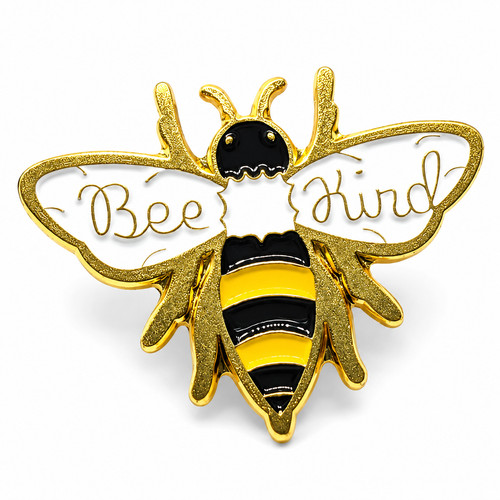 Bee kind pin badge - kind,