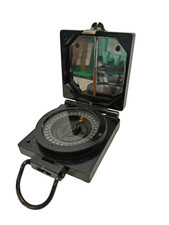 WW2 British Army Magnetic Marching Compass MK1  Black With Case Collectable 