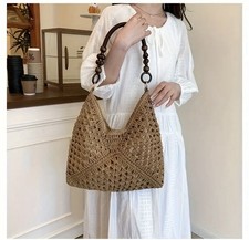 Straw Woven Beach Holiday Handbag Leisure Tote Bag