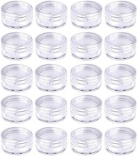 20PCS 5ml Clear Sample Pots Empty Small Travel Containers Leak Proof Refillable