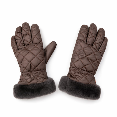 Ugg brown leather gloves - ugg,