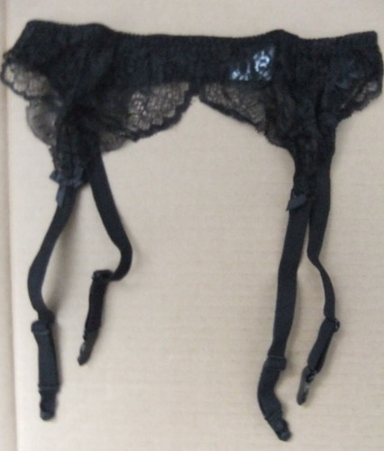 Black lace suspender - lace,