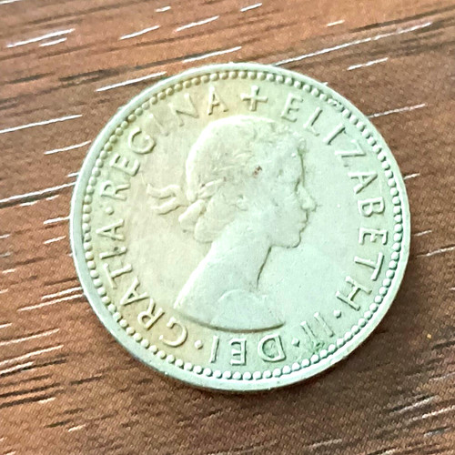 1966 one shilling coin - uk,