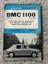 BMC Austin Morris MG Riley Wolseley Vanden Plas 1100 Olyslager Workshop Manual