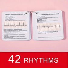 ECG Rhythms Flash Cards 42 On