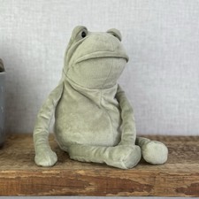 Jellycat Heritage Collection Medium Fergus Frog - Suede Green Floppy Frog 12"