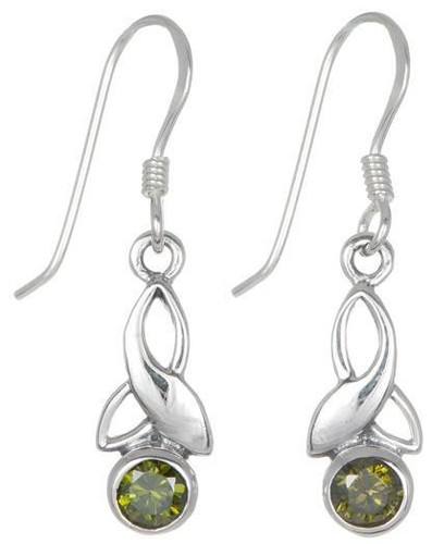 Silver birthstone earrings - earrings,