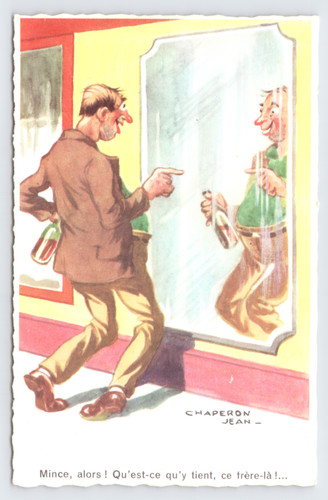C1950 drunk man - c1950,