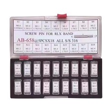 90pcs 0.8mm-1.4mm Thread Watch Band Strap Screw Pins Links Assortment for RLX