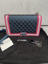 Chanel Boy Bag Medium Blue &