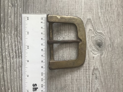 Victorian brass belt buckle - victorian,