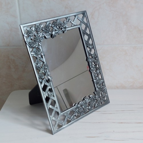 Pewter tone metal - metal, mirror