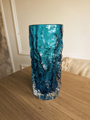 Whitefriars glass bark vase - whitefriars,