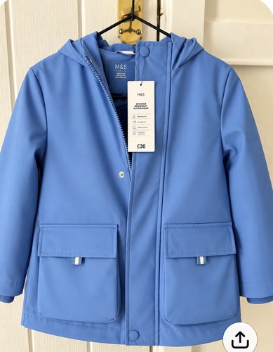 Blue hooded fisherman - m&s,