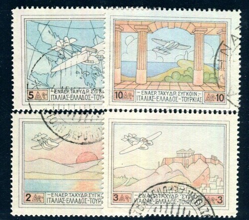 Greece 1926 300 303 stamped - greece,