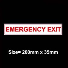 Emergency exit sticker self - sticker,
