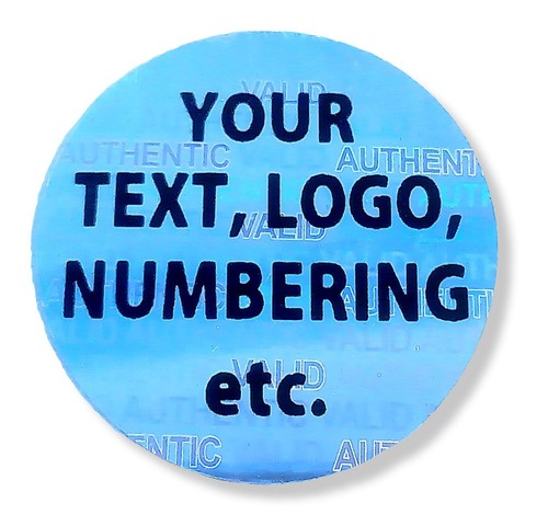 Round custom printed security - round, custom-printed