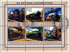 USA & GB Locos (Big Boy / Southern Railway) Train Locomotive Stamp Sheet