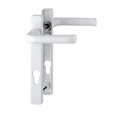 UPVC Door Handle Slim 26mm Backplate Hoppe London 92PZ 122mm Fixings Pair Set