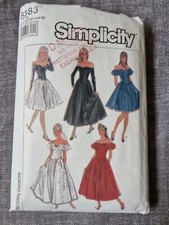 Prom Dress Sewing Pattern Simplicity 8383 Size 16