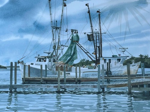 Florida art watercolor - florida,