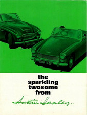 Austin Healey Range 1967-1968 UK Market Foldout Brochure Sprite MkIV, 3000 MkIII