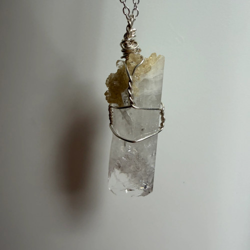 Danburite with citrine - danburite,