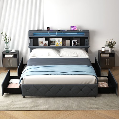 Upholstered bed king size - upholstered,