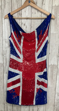 Geri Halliwell x Next - Union Jack Delicate Sequin Dress - UK 12 - BNWT - Rare