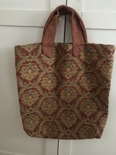 Vintage Traditional Handmade Tote Bag Carpet Curtain Material