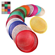 20cm round sinamay - dipped, disc