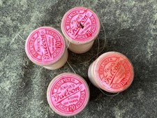 Vintage Knox’s  Wooden Cotton Reels Falcon Best Linen Lace Thread 70 & 150 x 4