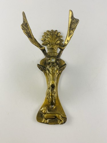 Solid brass stag - solid, head