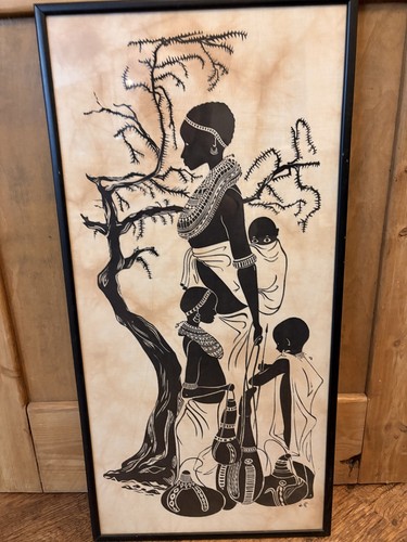 African folk art batik cloth - african, batik/cloth