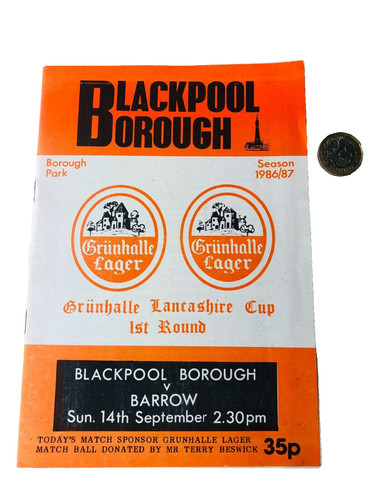 Rugby programme blackpool - programme,