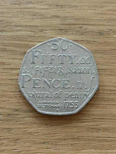 Dictionary 50p coin samuel - dictionary,