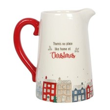 Christmas Village Themed Ceramic Jug There's No Place Like Home Kitchen Dining