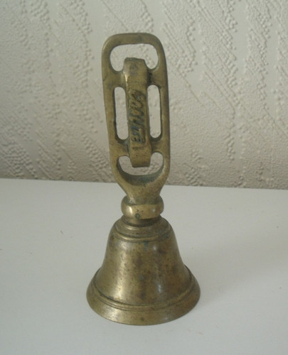 Vintage brass dinner bell - vintage,