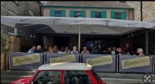 Large waterproof Commercial Parasol canopy, outdoor dining cover pub restaurant 