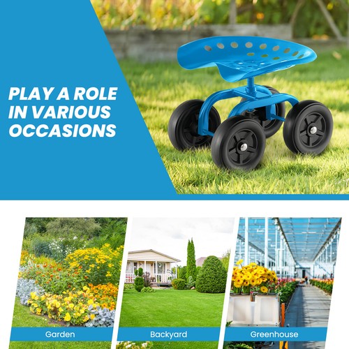 Garden cart wheeled workseat - cart,