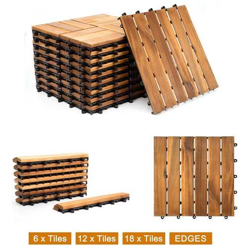 Interlocking wooden decking - interlocking,