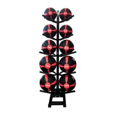 FXR Sports Heavy Duty Home Gym Medicine Ball Weight Storage Rack Set
